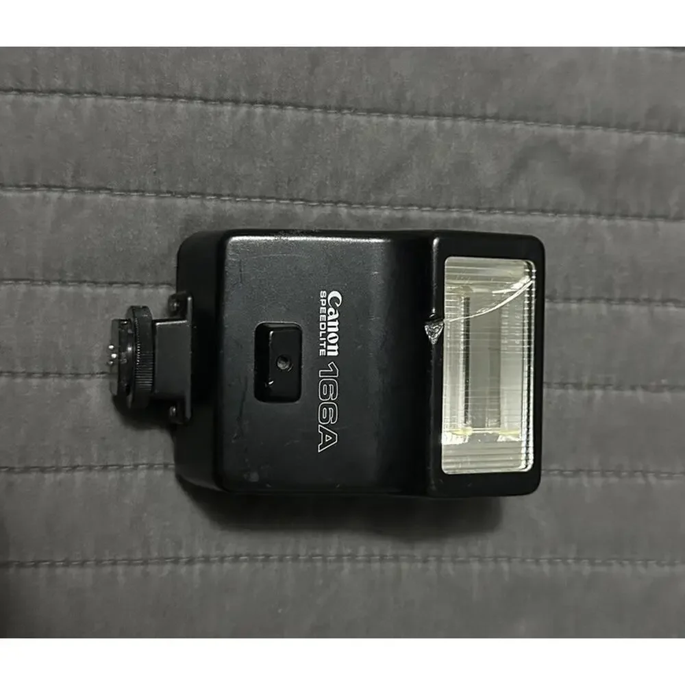 Canon Speedlite 166A Shoe Mount Flash for AE-1 A-1 FTB Canon UNTESTED READ !!